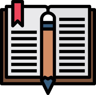 kitap minimalist vektör simgesi