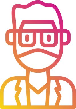 Maske tasarımı erkek avatarı, vektör illüstrasyonu  