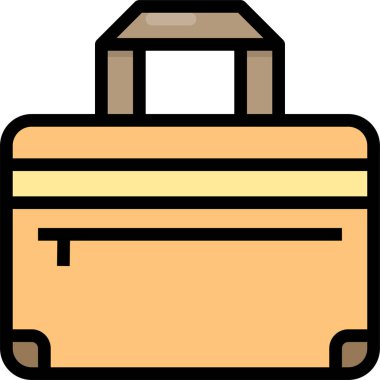 Çanta, evrak çantası ikonu vektör illüstrasyonu 