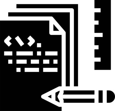 Programlama kodlamasının asgari vektör simgesi 