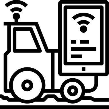 Kablosuz bağlantının basit simgesi, vektör illüstrasyonu