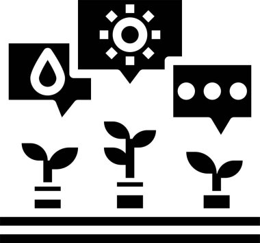 Bitkilerin büyüme simgesi, vektör illüstrasyonu