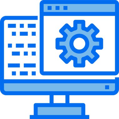 Programlama kodlamasının asgari vektör simgesi 