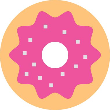 donut simgesi, vektör çizimi 