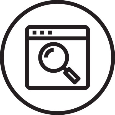 Web tarayıcı, basit vektör simgesi tasarımı