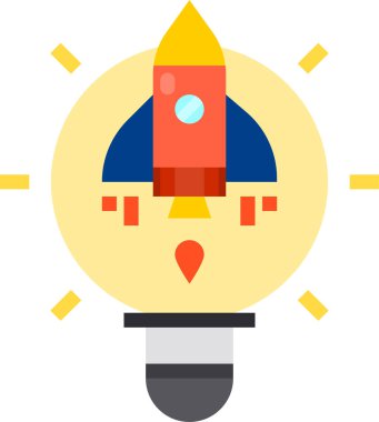 Basit modern fikir simgesi, vektör illüstrasyonu