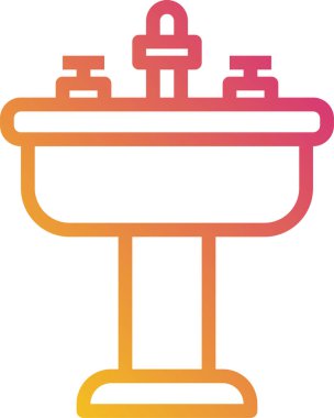 Otel düz vektör simgesi