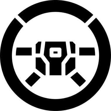 Direksiyon simidinin vektör çizimi