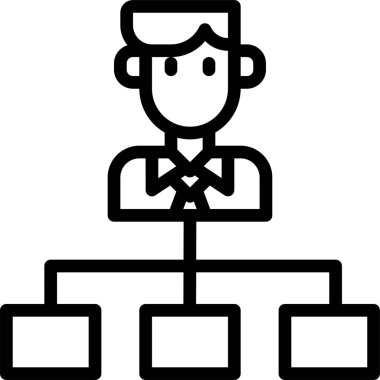 İş adamı kavramının minimalist vektör simgesi