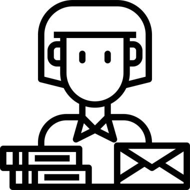 Ofis çalışanının vektör illüstrasyonu