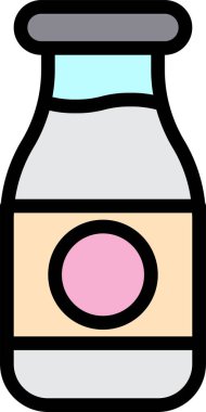 Süt şişesinin vektör illüstrasyonu