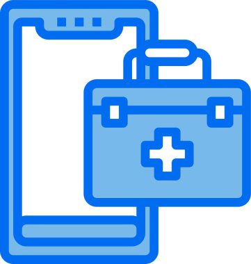 Tıbbi haç ve akıllı telefonun vektör çizimi