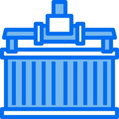 Kargo taşıyıcı vincinin minimalist vektör simgesi