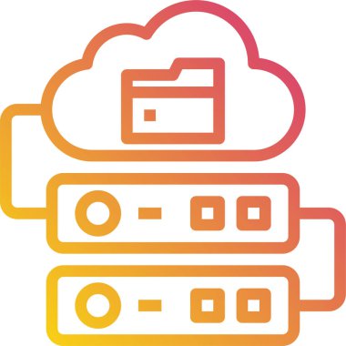 Bulut teknolojisi ikonu. Uzak servis düğmesinin vektör şablonu 