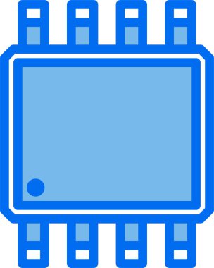 Dijital işlemci simgesi. Çip simgesi. Teknoloji simgesi