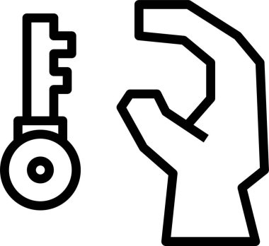 Basit modern fikir simgesi, vektör illüstrasyonu