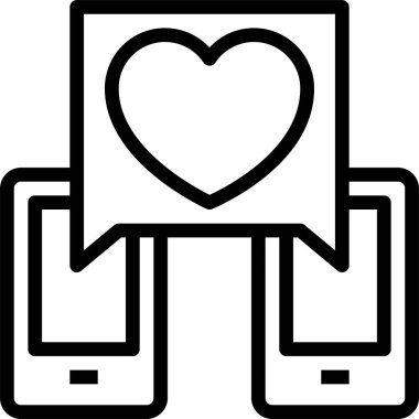 Aşk mesajı vektör illüstrasyonu