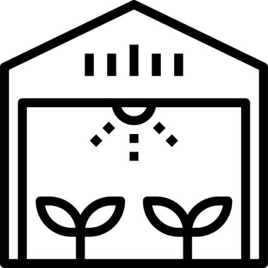 ahır inşa simgesi vektör illüstrasyonu