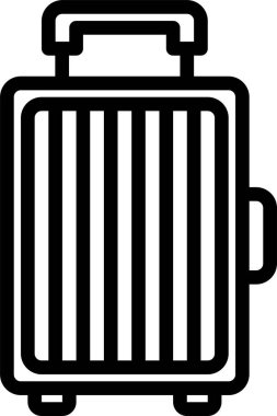 Tekerlekli bavulların minimalist vektör simgesi