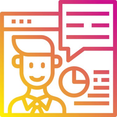 İnsan simgesiyle web sitesinin vektör illüstrasyonu 