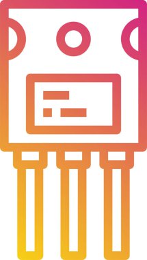 Dijital işlemci simgesi. Çip simgesi. Teknoloji simgesi