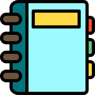 Not defteri simgesinin vektör illüstrasyonu