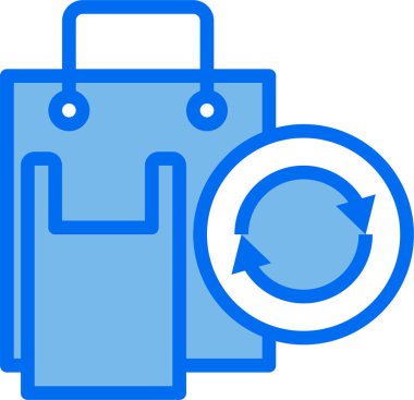 Ekoloji plastik geri dönüşüm simgesi, vektör illüstrasyonu