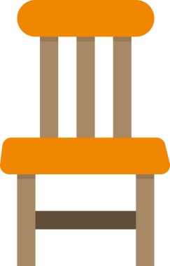 Sandalyenin vektör simgesi. biçim, beyaz arkaplanda düz bir semboldür