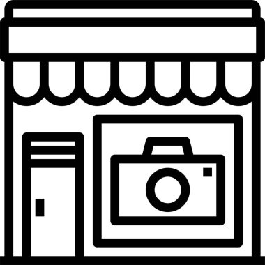 Basit kamera simgesi, vektör illüstrasyonu