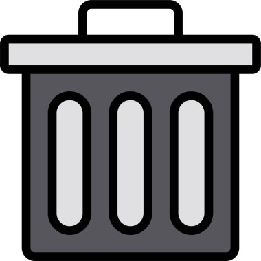 Çöpün minimalist vektör simgesi 