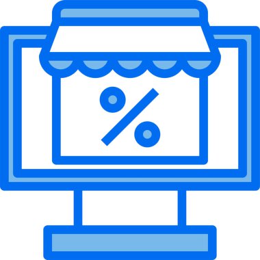 Çevrimiçi Depolama simgesi, vektör illüstrasyonu
