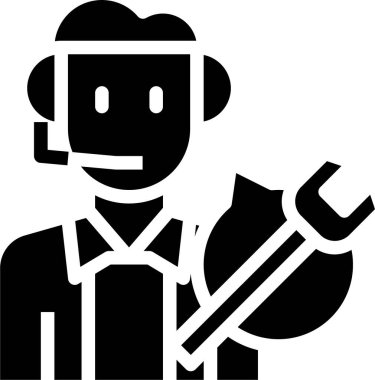 Teknik destek adamının vektör illüstrasyonu 