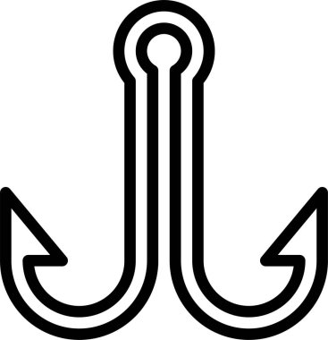 Kanca simgesinin vektör illüstrasyonu