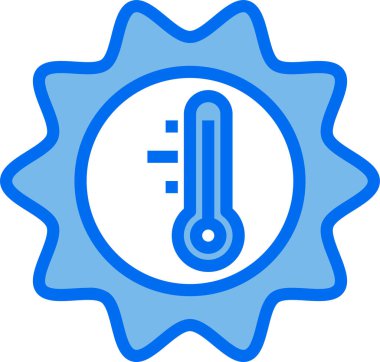 Güneşli sıcaklık simgesi