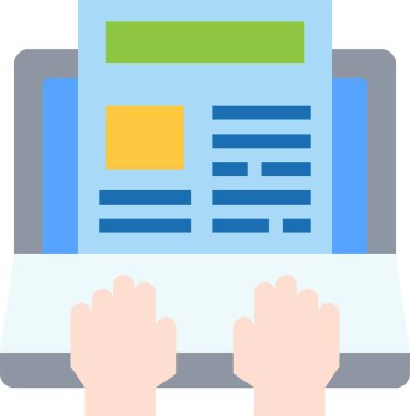 Dijital içeriğin minimalist vektör simgesi 