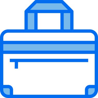 Çanta, evrak çantası ikonu vektör illüstrasyonu 