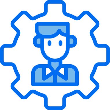 İş adamı kavramının minimalist vektör simgesi