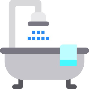 küvet minimalist vektör simgesi