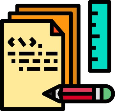 Programlama kodlamasının asgari vektör simgesi 