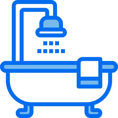küvet minimalist vektör simgesi