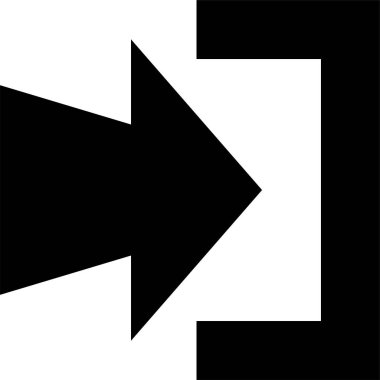 minimalist vektör simgesi, ok ile imzala