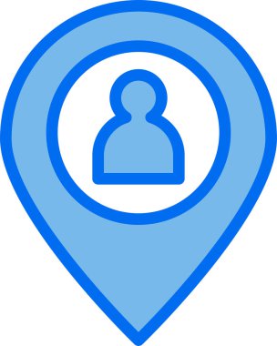 Pin konumunun minimalist vektör simgesi 