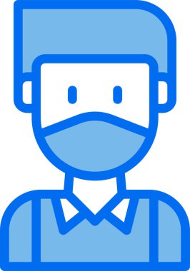 Maske tasarımı erkek avatarı, vektör illüstrasyonu  