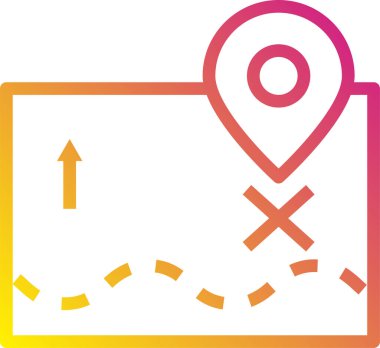 Pin konumunun minimalist vektör simgesi 