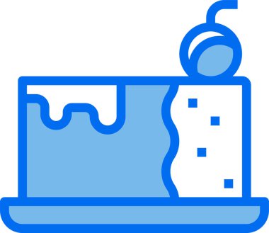 kek düz simgesi, vektör illüstrasyonu