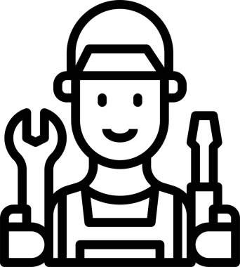 servis minimalist vektör simgesi