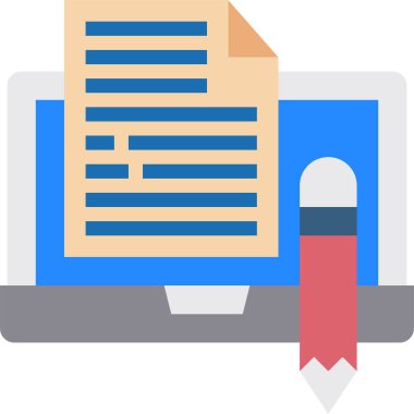 dizüstü bilgisayar vektör simgesindeki belgeler 