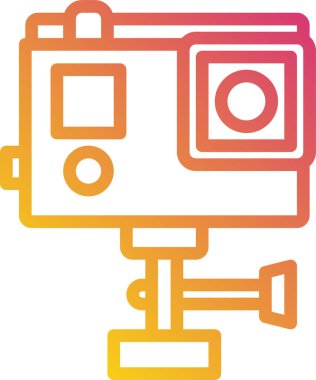 Hareket kamerasının basit simgesi, vektör illüstrasyonu