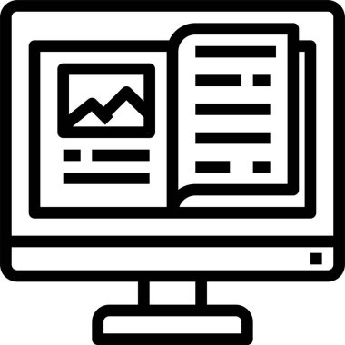 kitap minimalist vektör simgesi