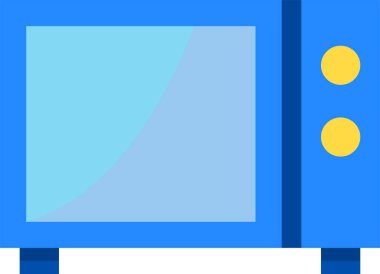 Mikrodalga simgesi, vektör illüstrasyonu 